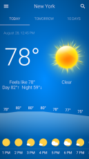 Weather App screen 1