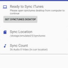 Sync iTunes to android screen 1