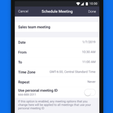 ZOOM Cloud Meetings screen 5