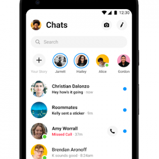 Messenger screen 1