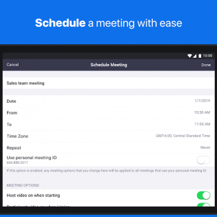 ZOOM Cloud Meetings screen 10